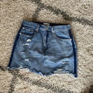 Denim mini skirt